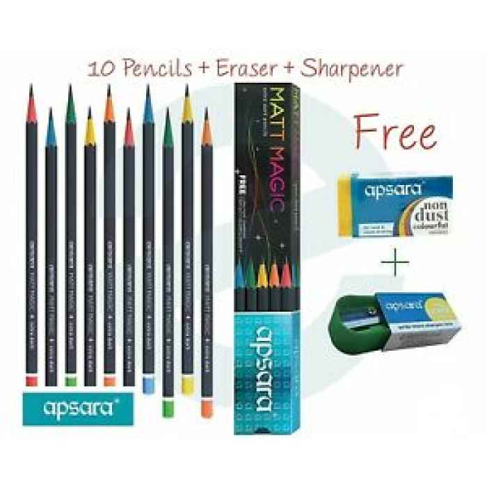 Apsara Matt Magic Pencil Online in Trivandrum 10pencil 1 eraser long